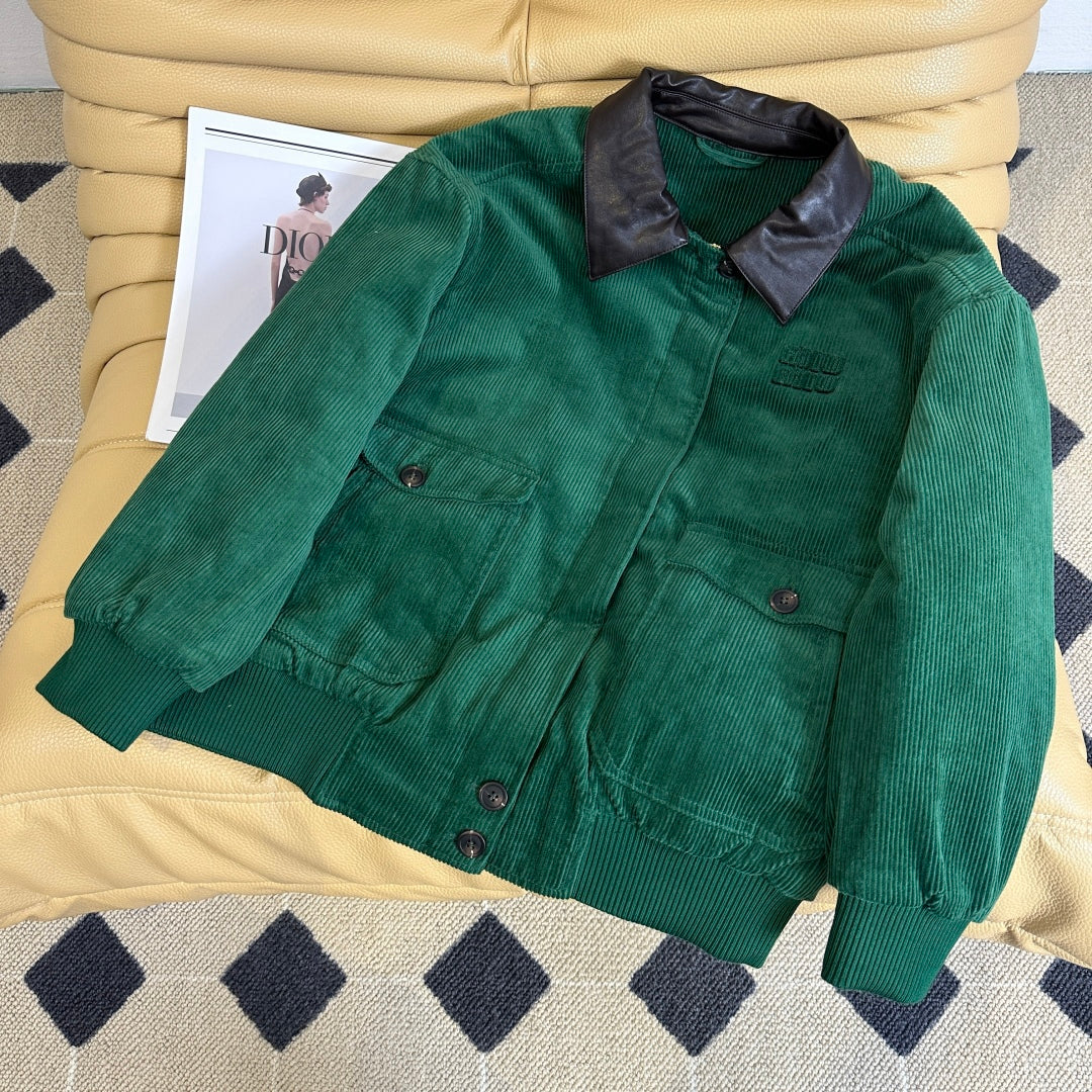 MIUMIU VELVET PADDED JACKET STYLE 472