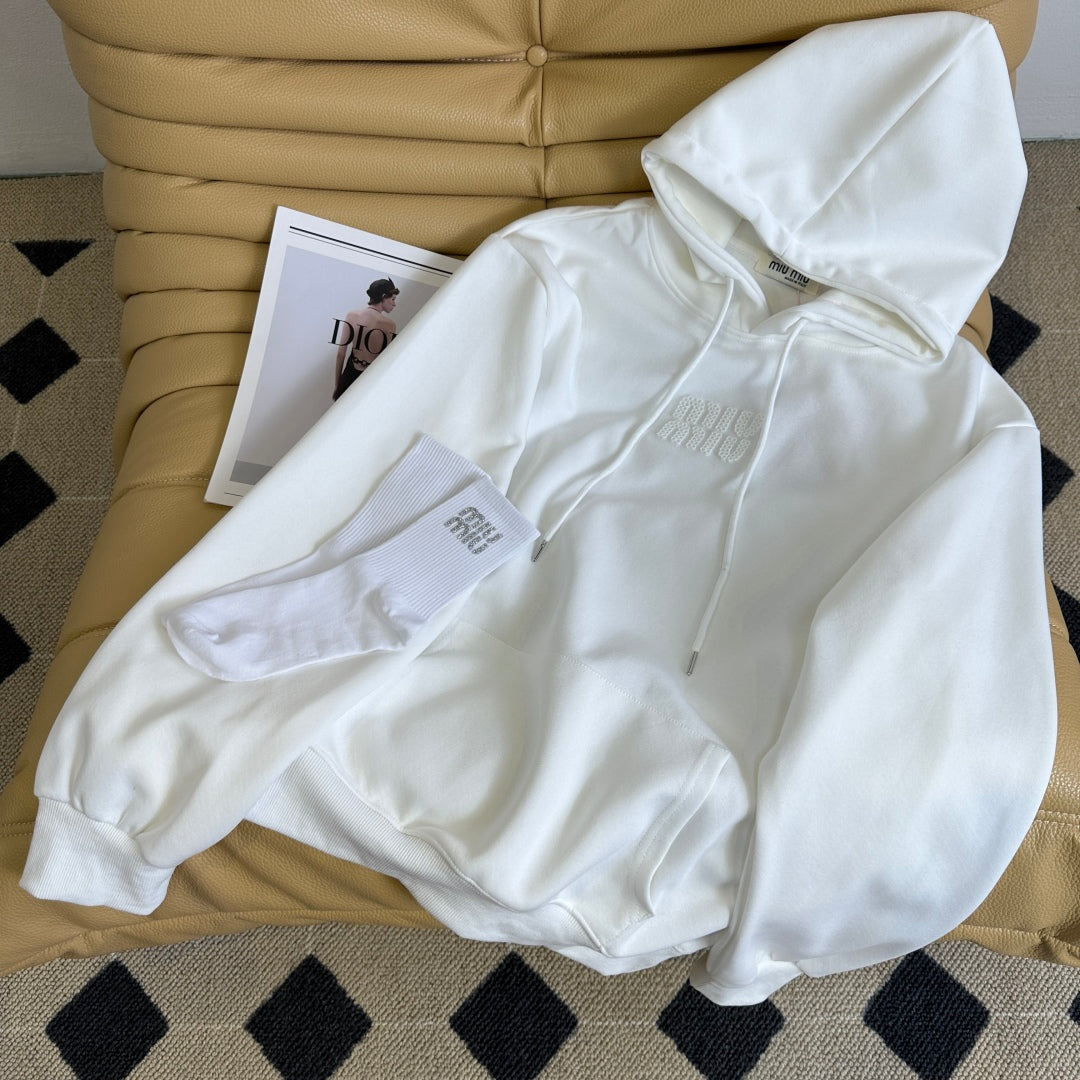 MIUMIU HOODIE AND SOCKS SET STYLE 479