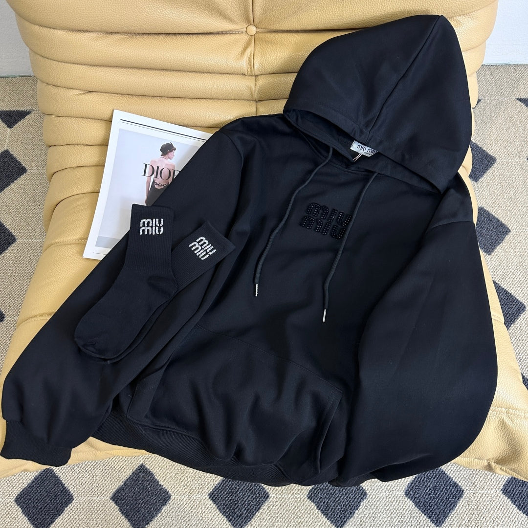 MIUMIU HOODIE AND SOCKS SET STYLE 478