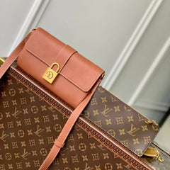 LOW KEY BAG 22 IN COGNAC BROWN CALFSKIN