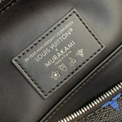 SPEEDY SOFT 30 IN COLORFUL MONOGRAM PATTERN AND BLACK COATED CANVAS