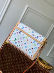 LV x TM DAUPHINE SOFT 28 IN COLORFUL MONOGRAM PATTERN AND WHITE COATED CANVAS