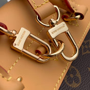 SOHO MM 32 IN BROWN MONOGRAM COATED CANVAS AND CALFSKIN