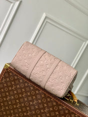 KEEPALL BANDOULIÈRE 34 BAG IN LIGHT BROWN MONOGRAM TAURILLON CALFSKIN