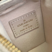 SIDE TRUNK 19 IN BEIGE MONOGRAM BOLD CALFSKIN GOLD HARDWARE