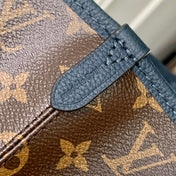 NEVERFULL BANDOULIÈRE INSIDE OUT BB 31 IN BROWN MONOGRAM CANVAS AND BLACK CALFSKIN