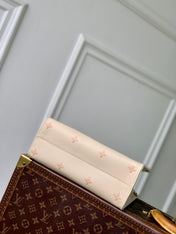 ONTHEGO 25 IN CREAM MONOGRAM EMPREINTE CALFSKIN EMBOSSED LOGO