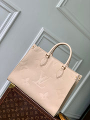 ONTHEGO MM 35 IN  BLUSH PINK MONOGRAM CALFSKIN