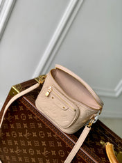 MINI BUMBAG 17 IN NUDE PINK EMBOSSED MONOGRAM EMPREINTE CALFSKIN