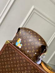VIVIENNE 27 IN BROWN MONOGRAM COATED CANVAS GOLD LOCK