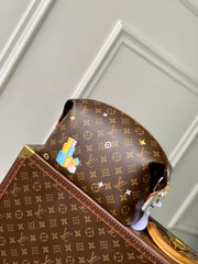 VIVIENNE 27 IN BROWN MONOGRAM COATED CANVAS GOLD LOCK
