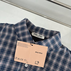 MIU SET PREPPY CHECKED BLAZER 265846