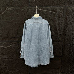 MIU DENIM SHIRT JACKET BLUE 265831