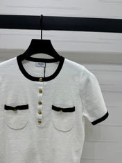 CELINE SHORT SLEEVE SWEATER 269457