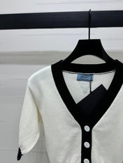 PRADA SHORT-SLEEVE KNIT TOP 269463