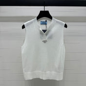 PRADA SEQUIN-EMBELLISHED V-NECK KNIT TANK BLAZER 274810