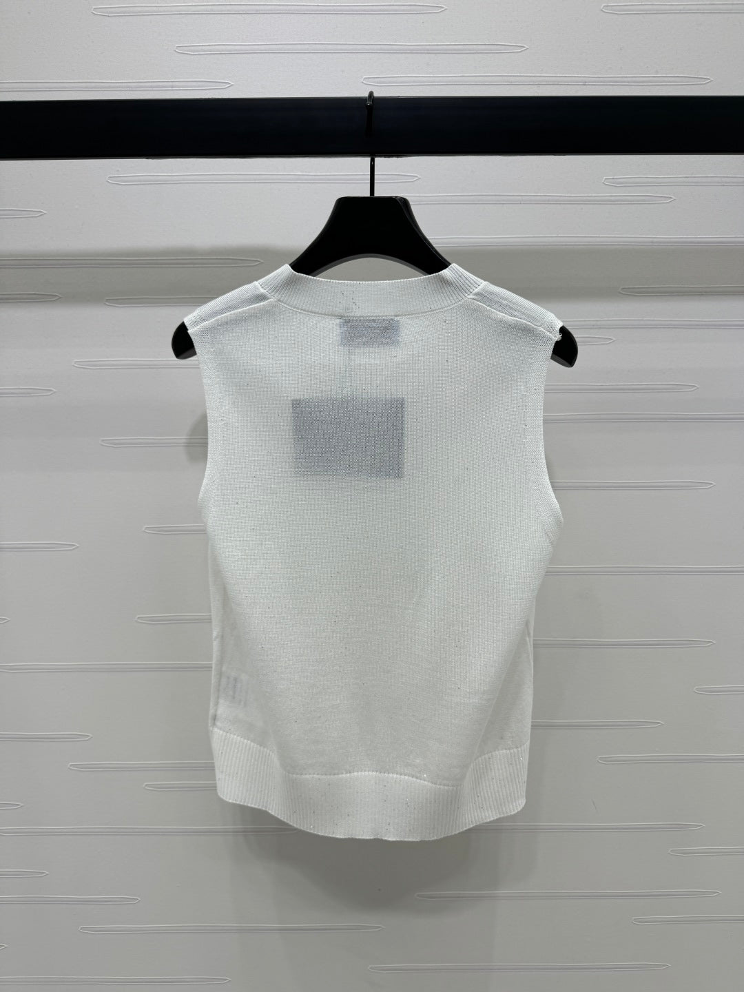 PRADA SEQUIN-EMBELLISHED V-NECK KNIT TANK BLAZER 274810