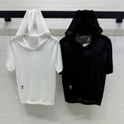 DIOR SHORT-SLEEVE LACE-KNIT HOODIE 274811