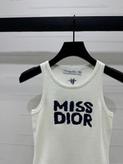 DIOR 25S MISS LETTER KNITTED TANK TOP 264241