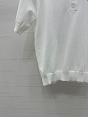 DIOR EMBROIDERED LOGO KNIT POLO SHIRT