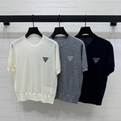 PRADA SHORT-SLEEVE EMBROIDERED LOGO T-SHIRT 269460