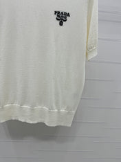 PRADA SHORT-SLEEVE EMBROIDERED LOGO T-SHIRT 269460