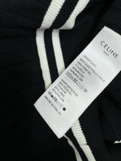 CELINE SHORT-SLEEVE KNIT TOP BLACK 274820