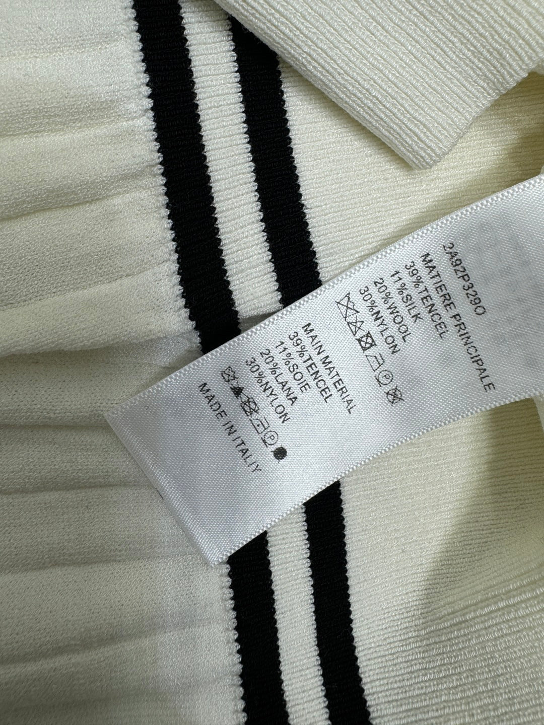 CELINE SHORT-SLEEVE KNIT TOP WHITE 274818