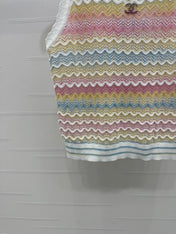 Chanel 25 Multicolor Striped Knitted Tank Top