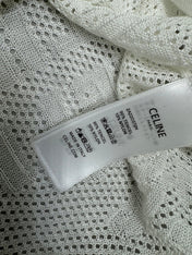 CELINE SHORT-SLEEVE CROCHET TOP WHITE 274807