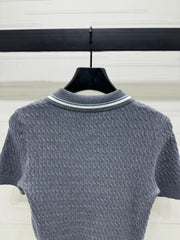 MIUMIU KNITTED POLO SHIRT WHITE 274839
