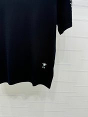 DIOR SHORT-SLEEVE JACQUARD KNIT TOP 274855