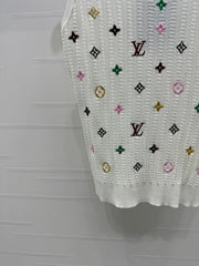 LV 25S EMBROIDERED KNIT TANK TOP 264272