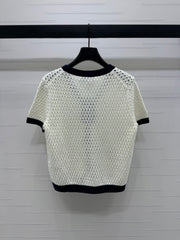 GUCCI SHORT-SLEEVE KNIT CARDIGAN 273215