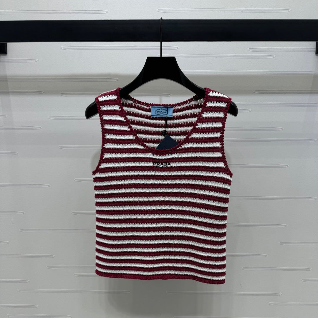 PRAD 25S STRIPED SWEATER 264183