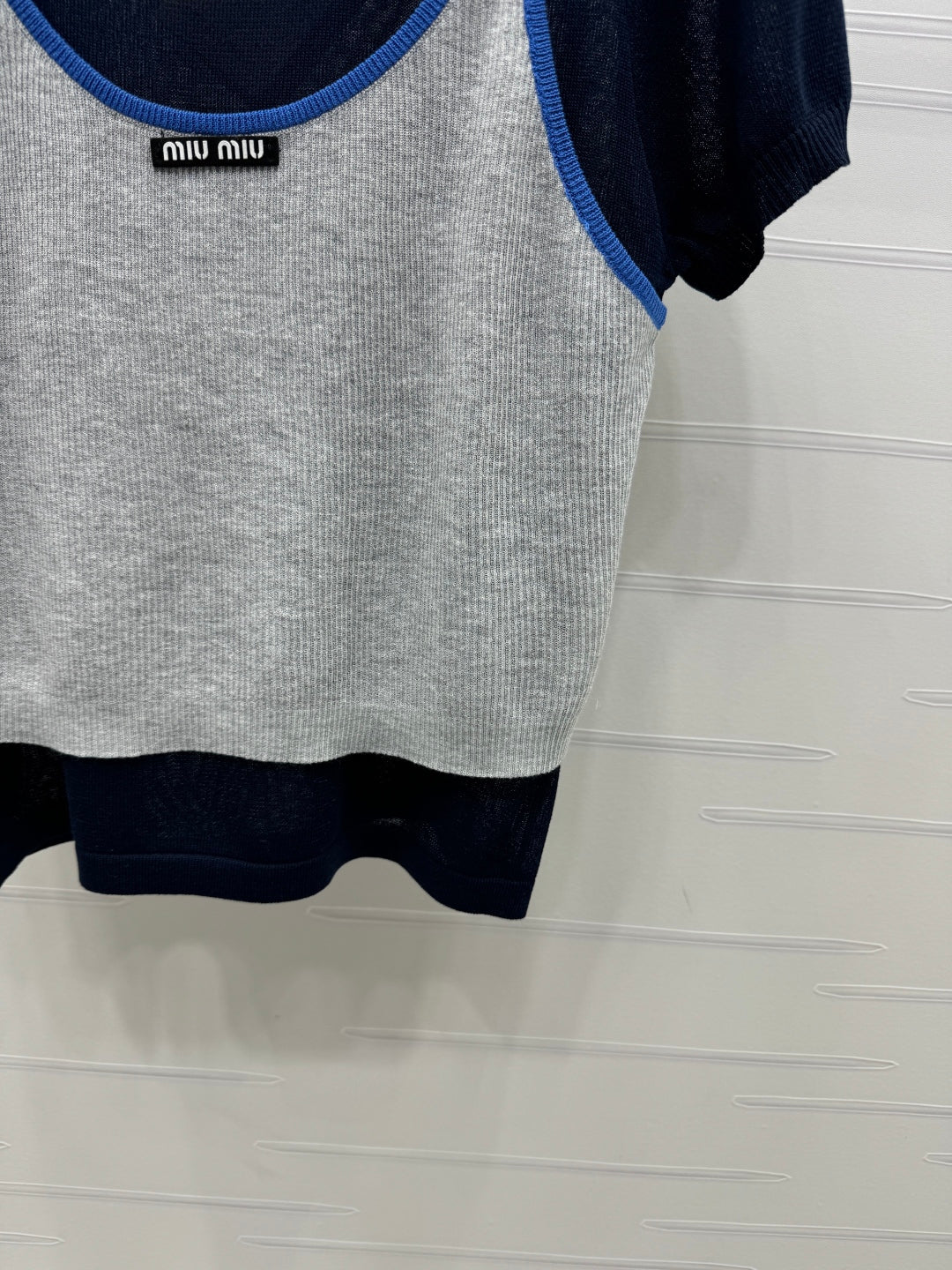 MIU 25S 2 PIECE KNITTED TOP WITH STRAPS 264131