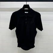 PRAD 25S SHORT SLEEVE KNIT TOP 264123