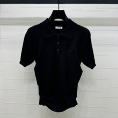 PRAD 25S SHORT SLEEVE KNIT TOP 264123