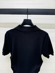 PRAD 25S SHORT SLEEVE KNIT TOP 264123