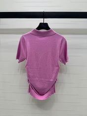 PRAD 25S SHORT SLEEVE KNIT TOP 264121