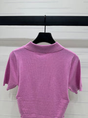 PRAD 25S SHORT SLEEVE KNIT TOP 264121