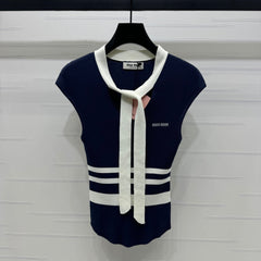 MIU 25S ICE STRIPE KNIT VEST 2264118