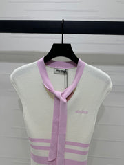 MIU 25S ICE STRIPE KNIT VEST 264116