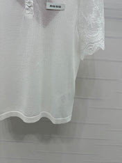 MIU 25SSEE THROUGH COLLAR SHIRT 264111