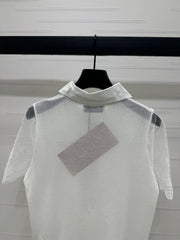 MIU 25SSEE THROUGH COLLAR SHIRT 264111