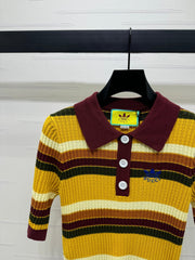 GUCCI 25S SHORT SLEEVE STRIPED POLO SHIRT 264081