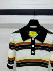 GUCCI 25S SHORT SLEEVE STRIPED POLO SHIRT 264080