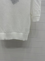 PRAD 25S HOLLOW KNIT SHORT SLEEVE TOP 264134