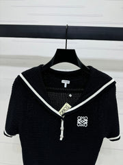 LOEWE 25S SHORT SLEEVE KNITTED CAPE 264036