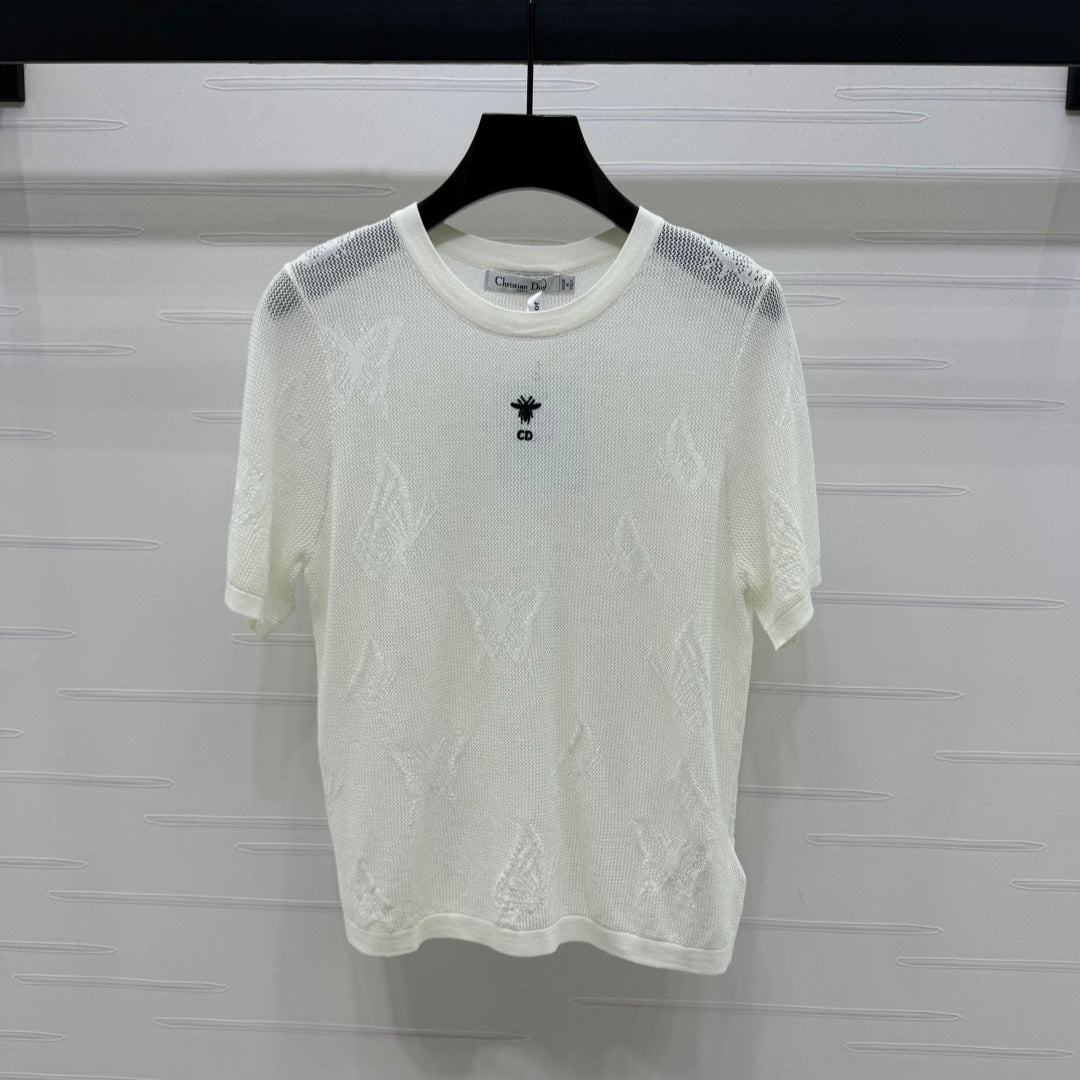 DIOR 25S BUTTERFLY WOVEN T-SHIRT 264066